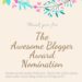 The Awersome Blogger Award