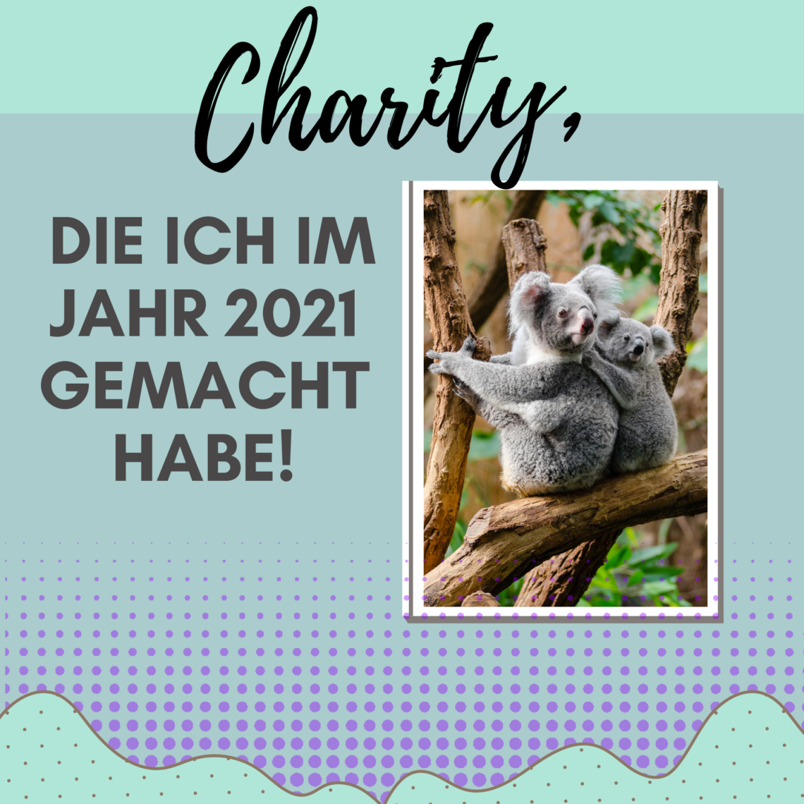 Charity, die ich im Jahr 2021 gemacht habe!